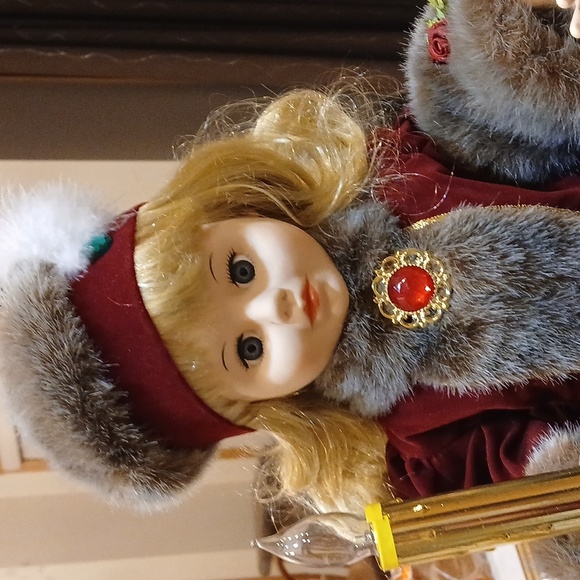 Vintage 1996 Telco Motionettes Christmas Caroler Animated Lighted 24” Girl Dol - Picture 6 of 14